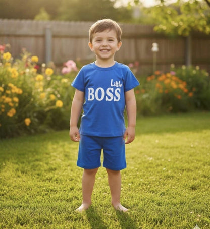 Boy - Little Boss Set Tshirt & Shorts