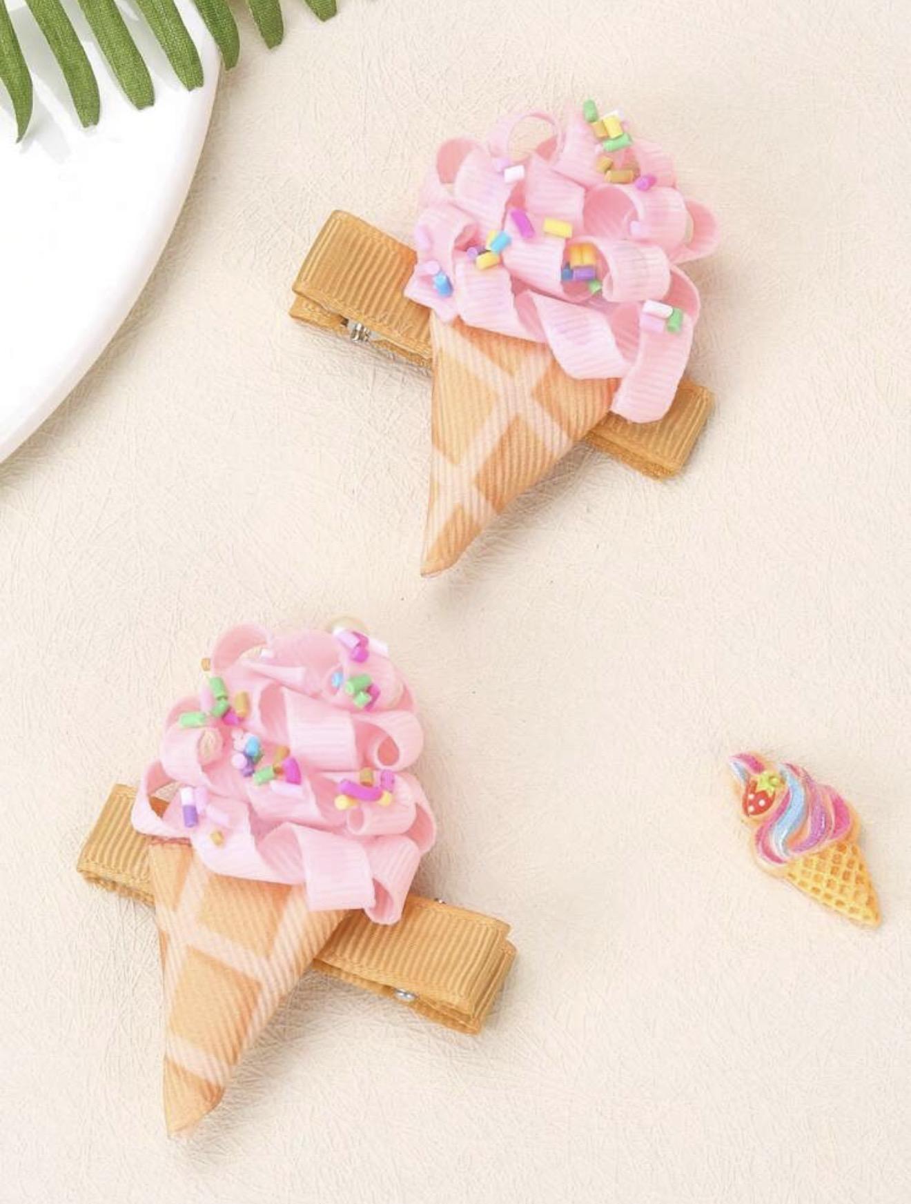 Ice Cream Hair Clips