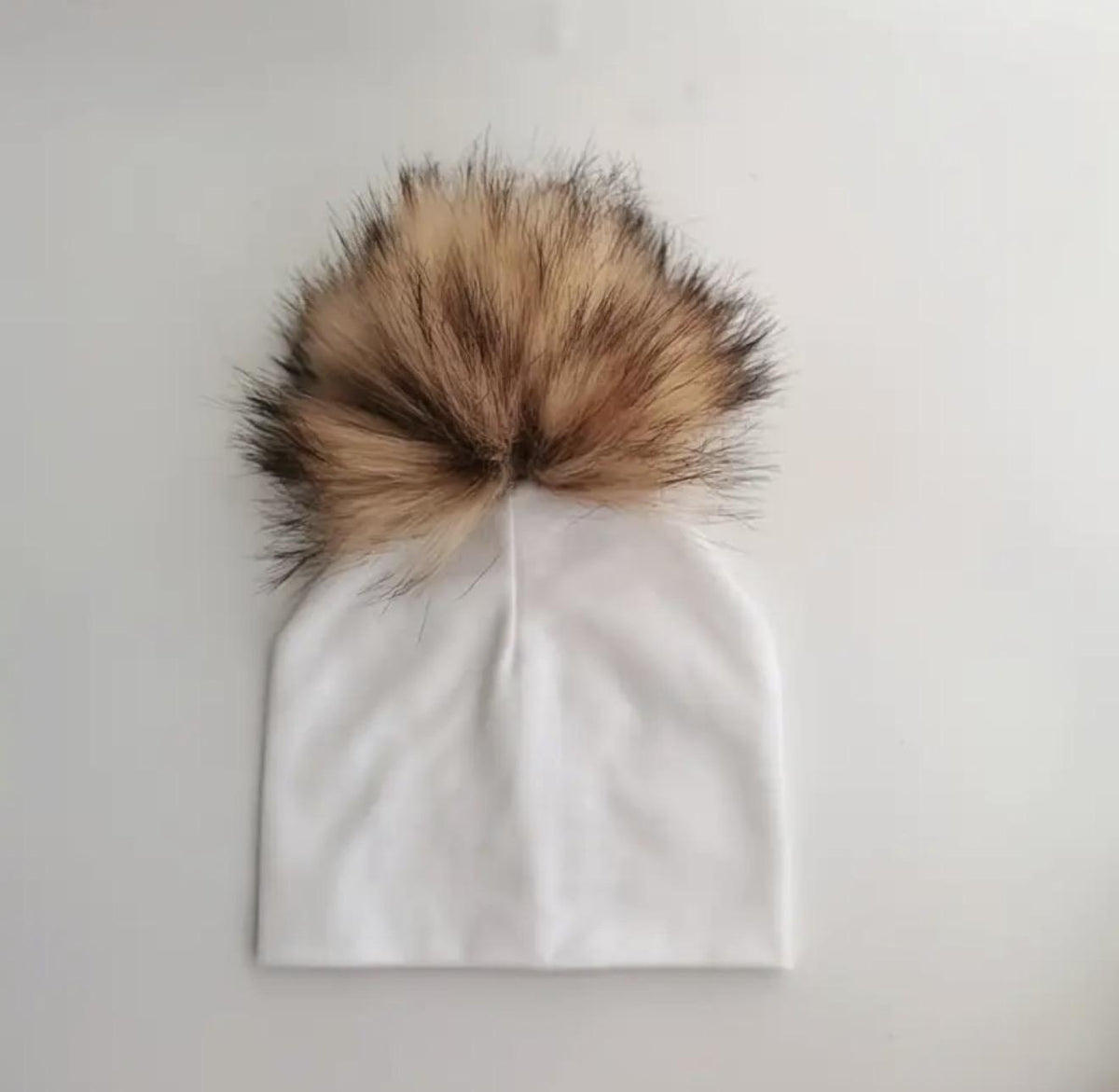 Cotton Stretchy Hat with Detachable Pom Pom