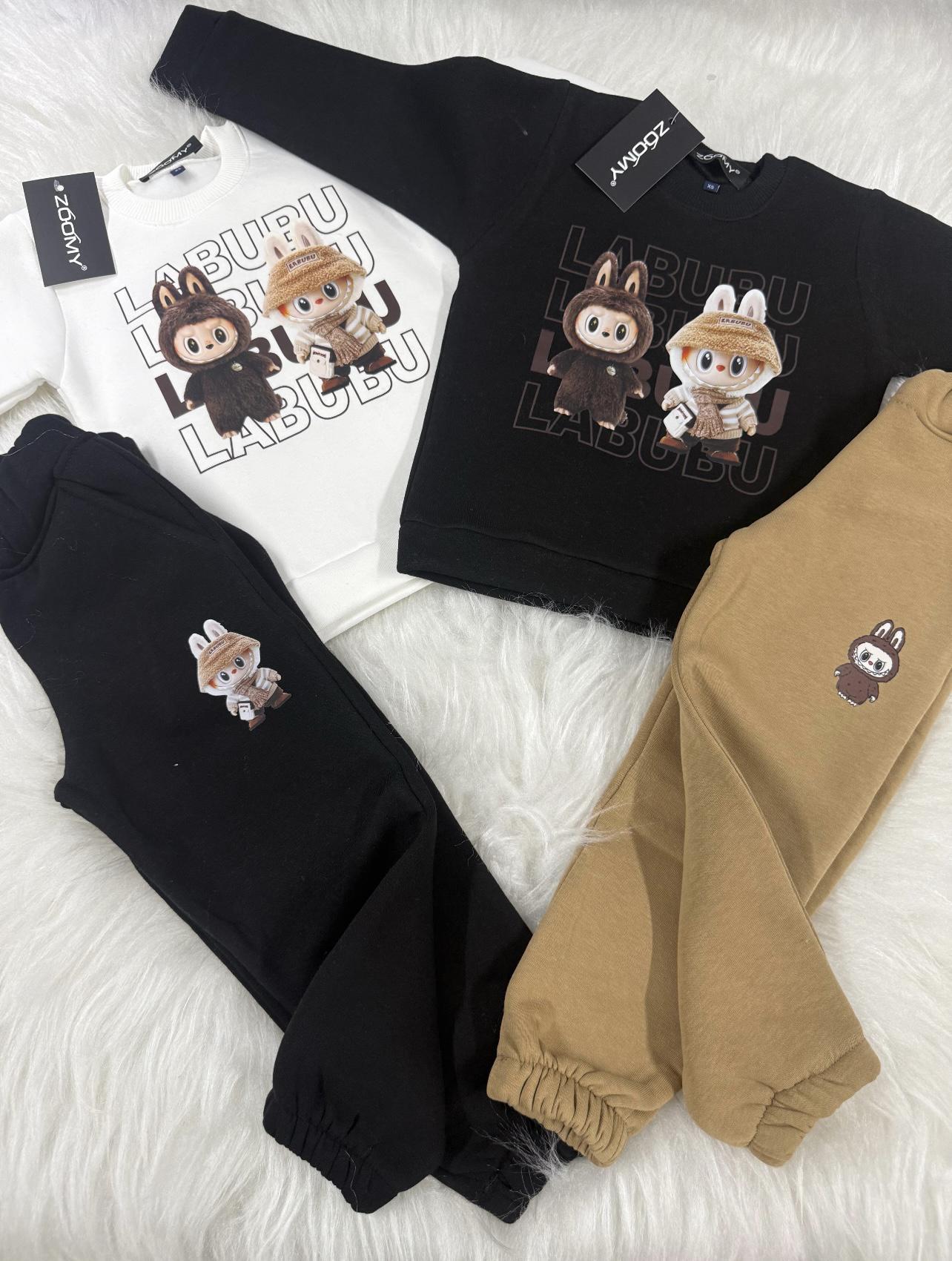 Labubu White Top Brown Bottom