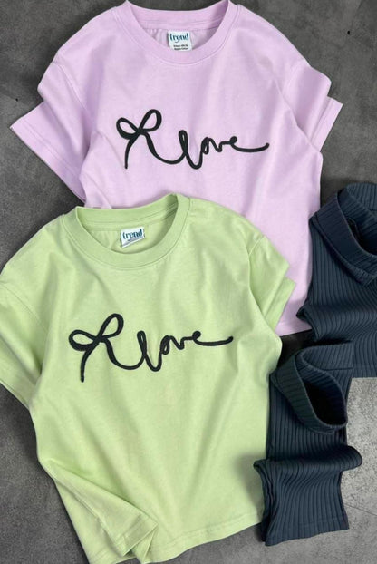 Lilac Love Tshirt with Capri