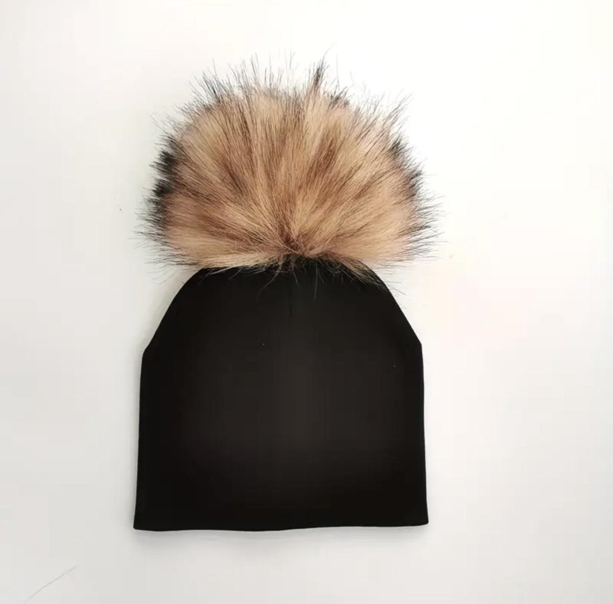 Cotton Stretchy Hat with Detachable Pom Pom