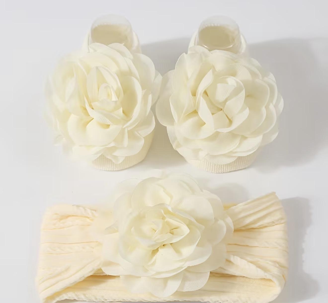 2 Pcs Baby Headband with Baby Socks