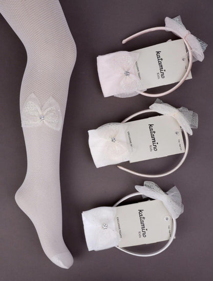 Exclusive Tights with Bow and Headband