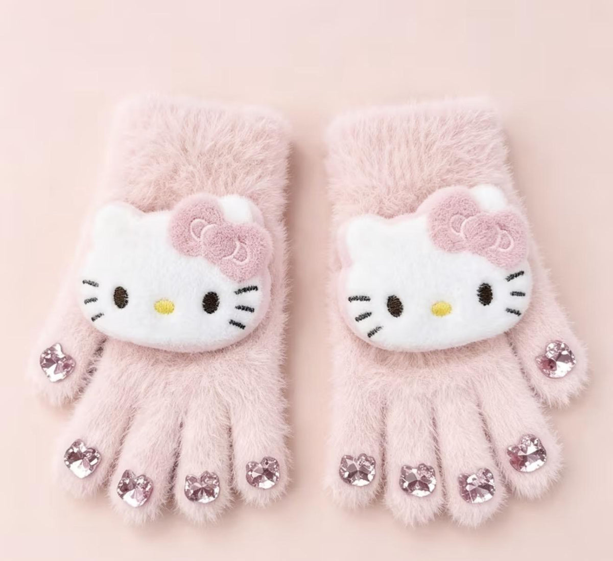 Hello Kitty Rhinestone Kids Gloves