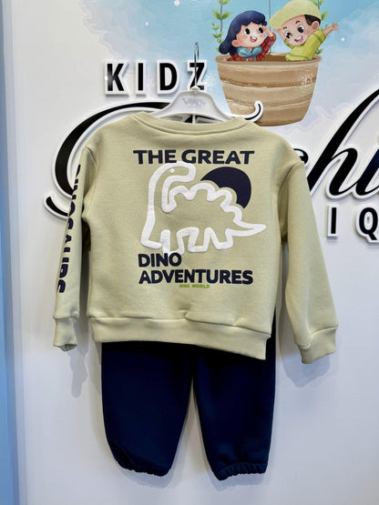 Boy Dino Green Tracksuit