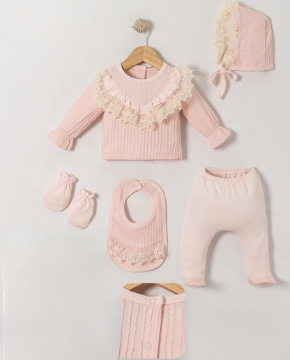 Baby Girl Pink Martina 5 Piece Set - Miniborn