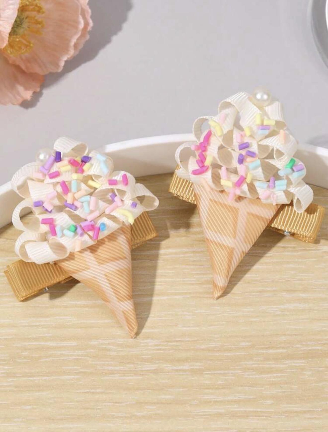 Ice Cream Hair Clips