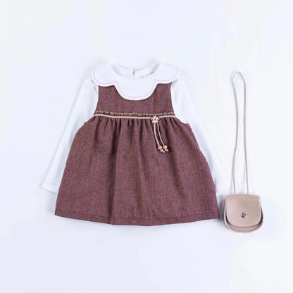 Bombili burgundy dress with purse