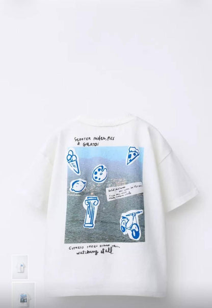Cypress Blue Car Tshirt & Shorts Set