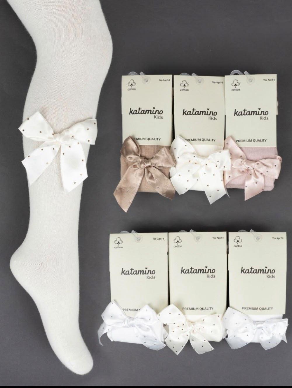 Tights With Rhinestone Bows - Premium