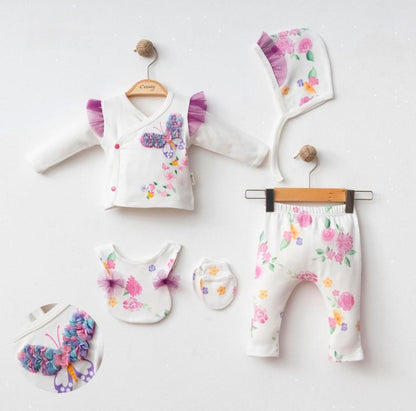 Baby Girl Butterfly 5 Piece Set