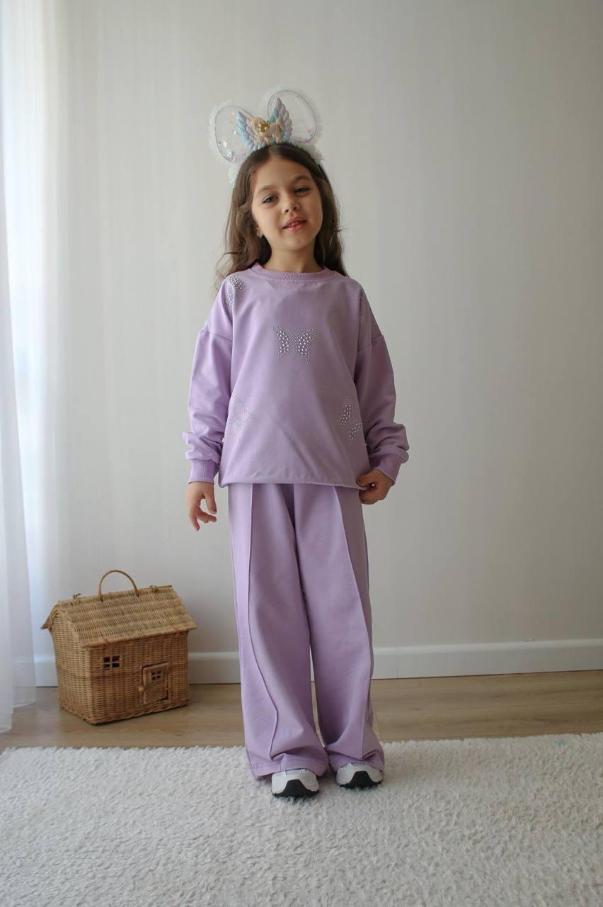 Girls Lilac Butterfly Tracksuit Set