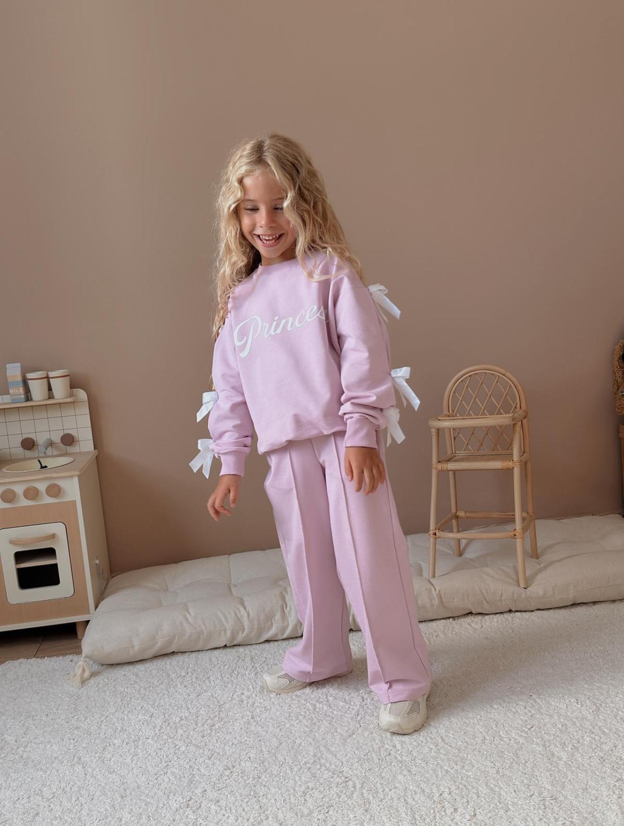 Princess Bow Pink Tracksuit Set