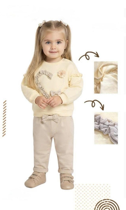 Butter Yellow Baby Girl Tracksuit