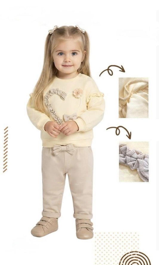 Butter Yellow Baby Girl Tracksuit