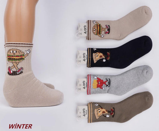 Burger/Pizza/Fries Thermal Socks