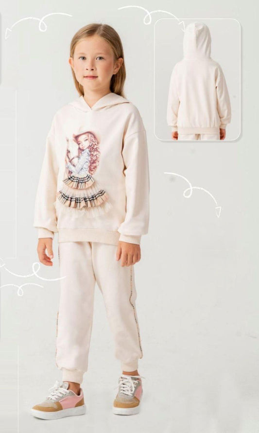 Girl with a Horse Cream Tracksuit