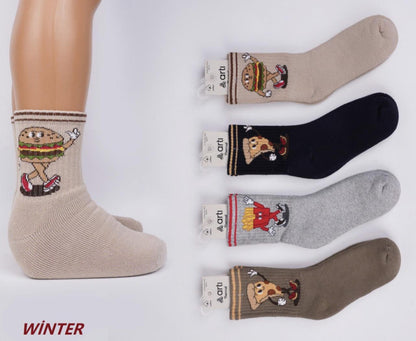 Burger/Pizza/Fries Thermal Socks