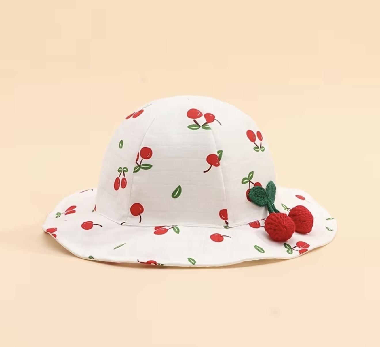 Muslin Baby Hat - Cherry