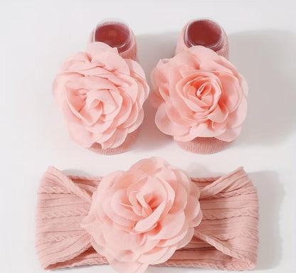 2 Pcs Baby Headband with Baby Socks