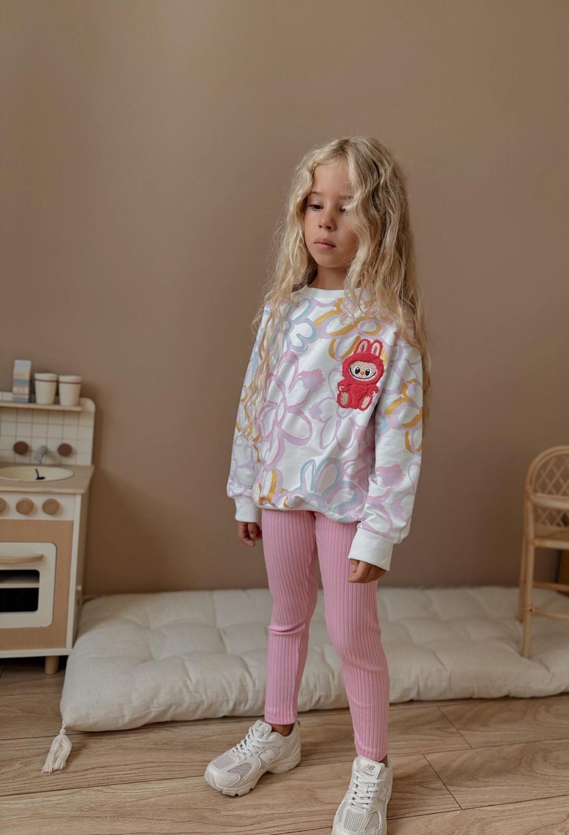 Labubu Flower Top with Leggings