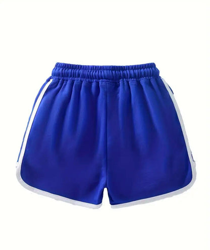 Boys Blue Cotton Sport Shorts
