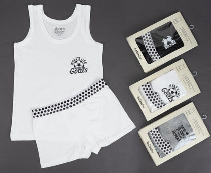 Boys Tank top with underwear set - Soccer Goals