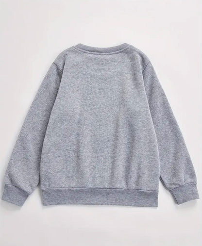 Grey Sweatshirt with Tiger Print