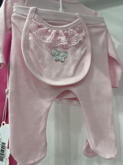 Baby Girl Pink Butterfly 5 Piece Set