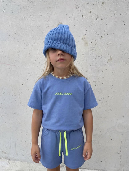 La'Ciel Mood Blue Tshirt and Shorts Set