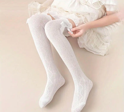 Girls Bow Knot Over The Knee Socks