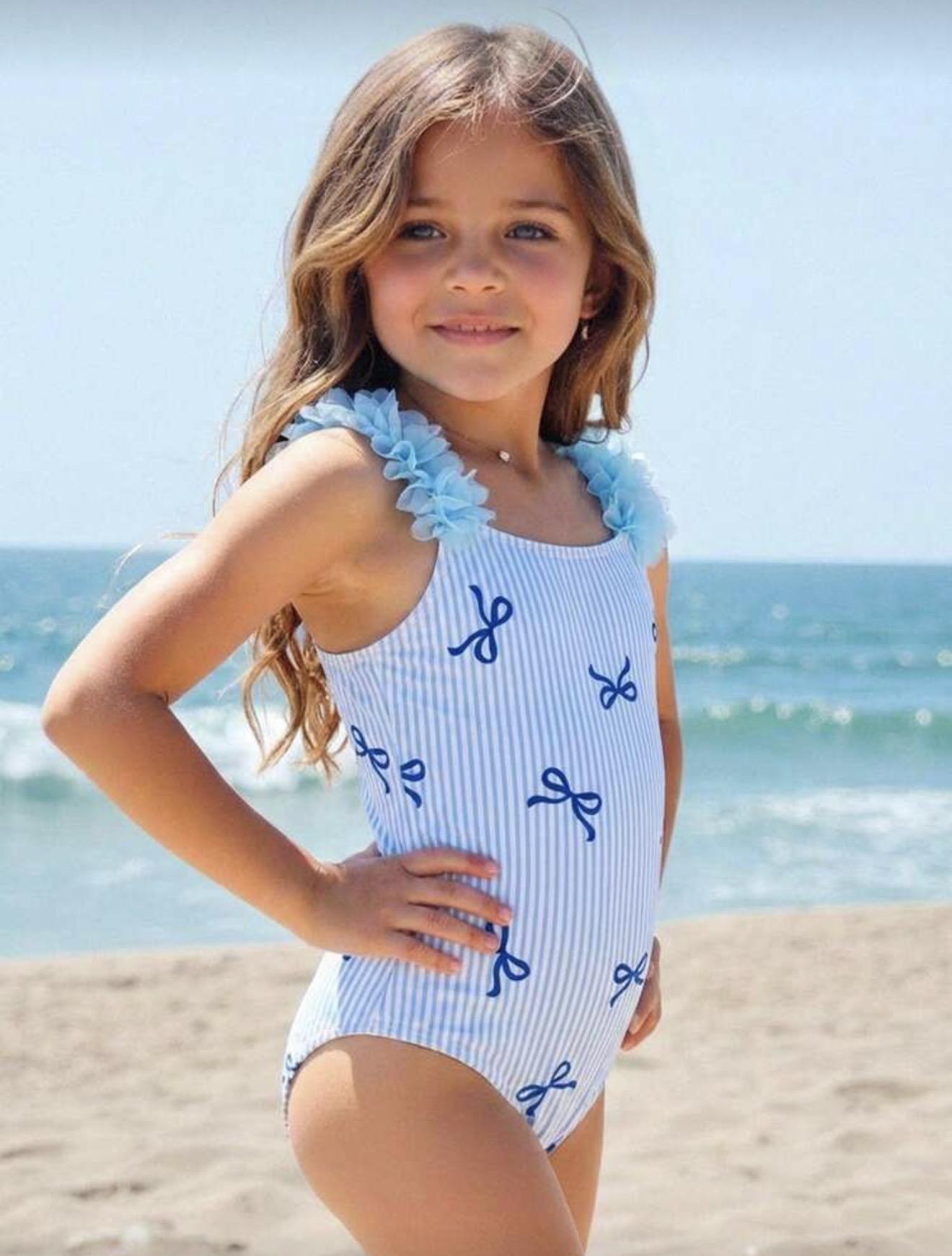 Blue Bows Swimwear