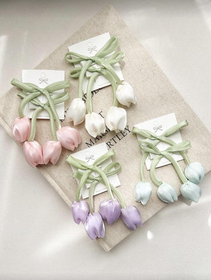 Tulip Flower 2-Piece Hair Clips