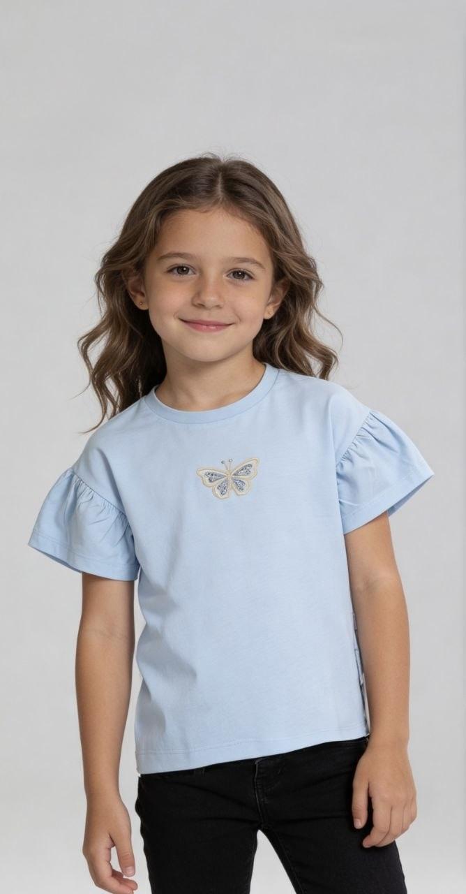 Butterfly Tshirt Light Blue