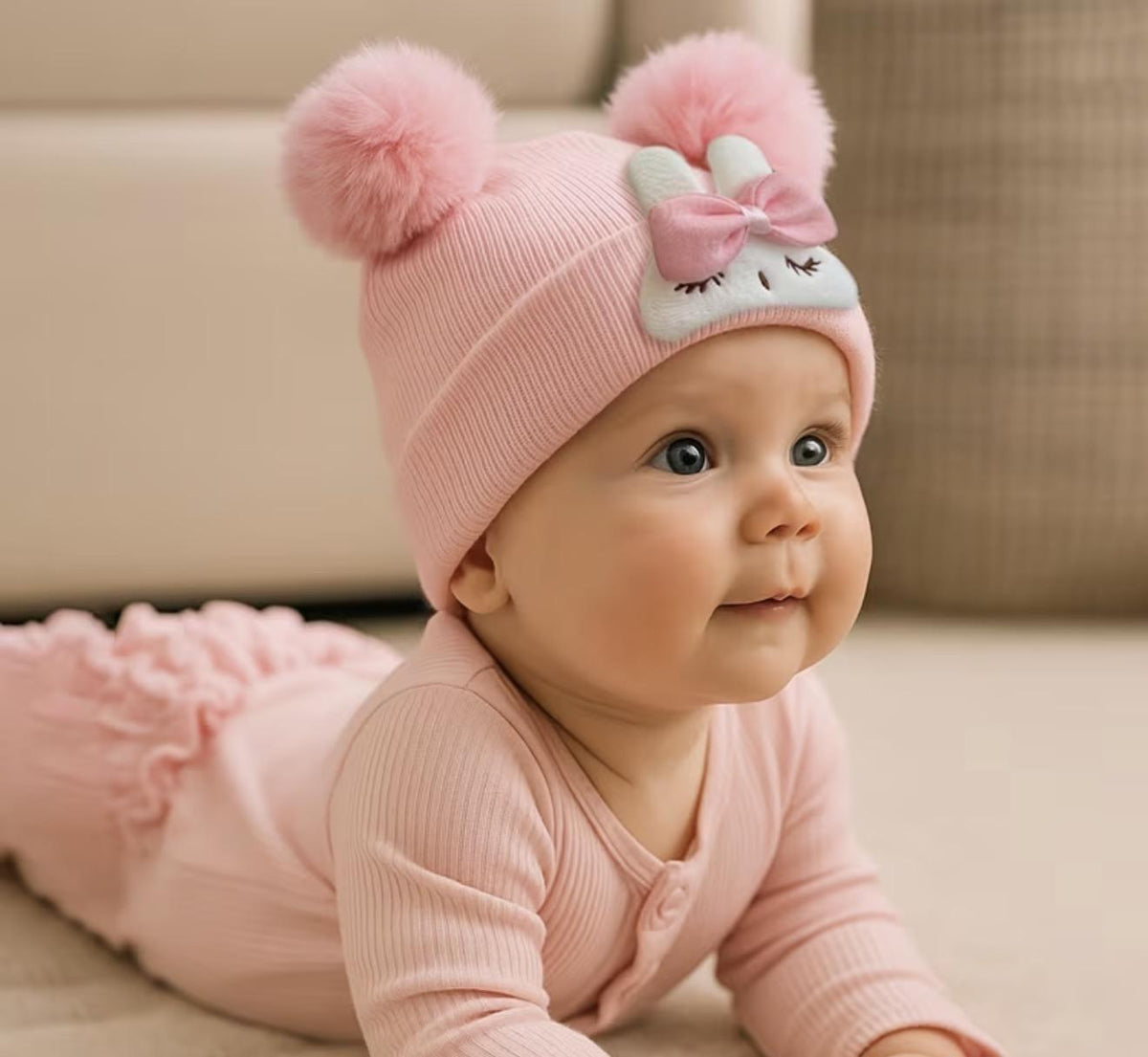 Pink Infant Knit Hat