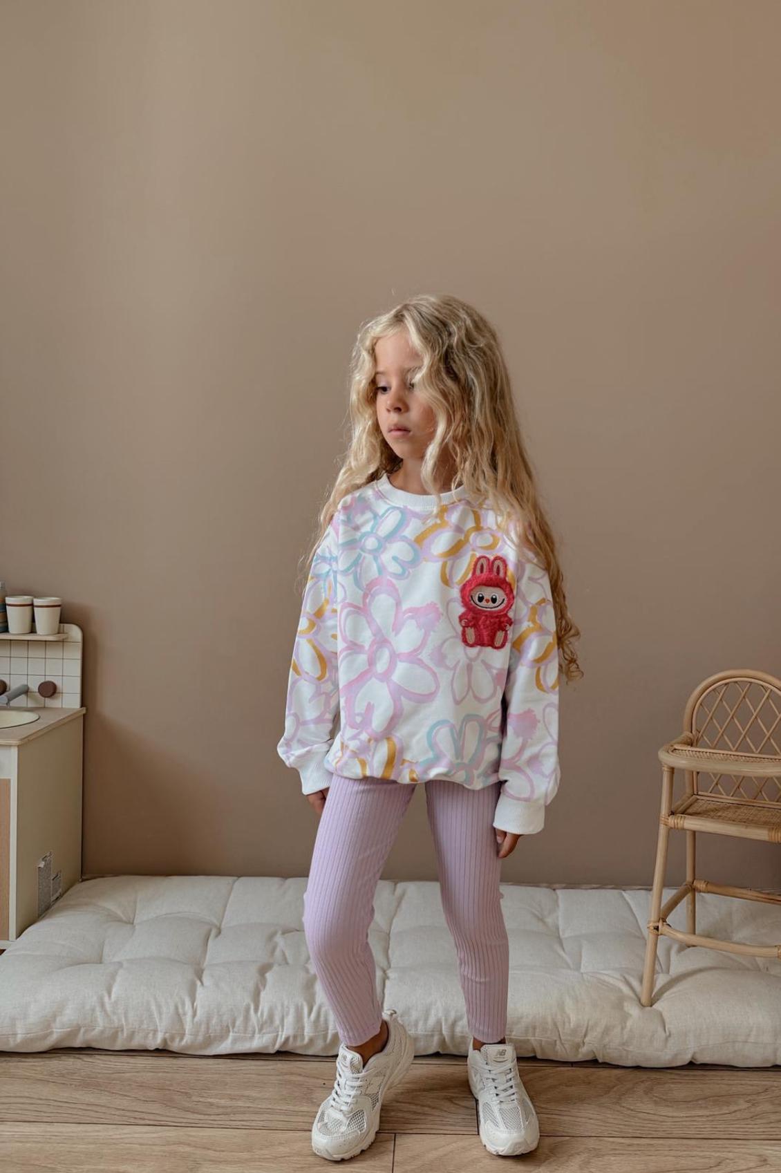Labubu Flower Top with Leggings