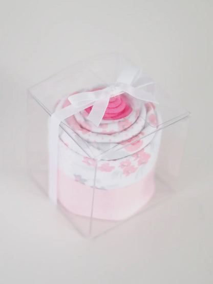 Baby Receiving Blanket & Sock Single Cupcake Gift - Floral
