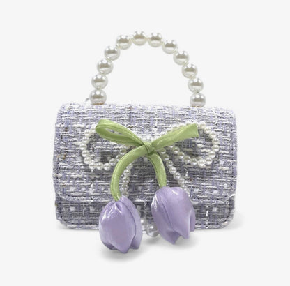 LILY and BOW Tweed Purse - Purple