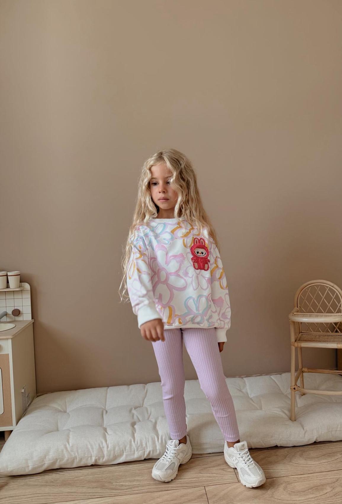 Labubu Flower Top with Leggings