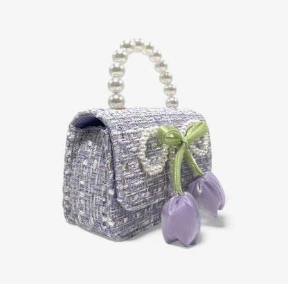LILY and BOW Tweed Purse - Purple