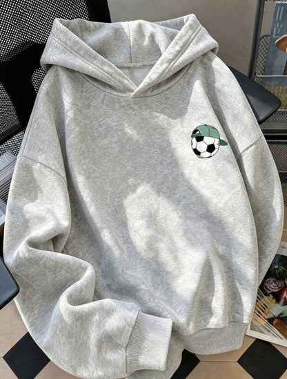 Grey Soccer Hoodie