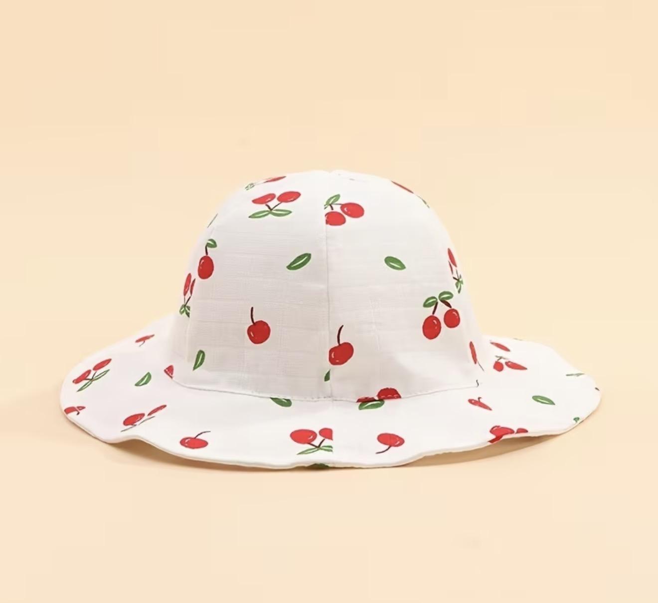 Muslin Baby Hat - Cherry