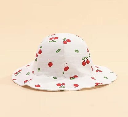 Muslin Baby Hat - Cherry