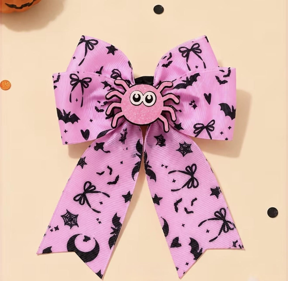 Pink Spider Hair Clip