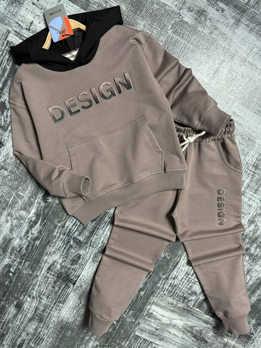 Boy Design Beige Tracksuit