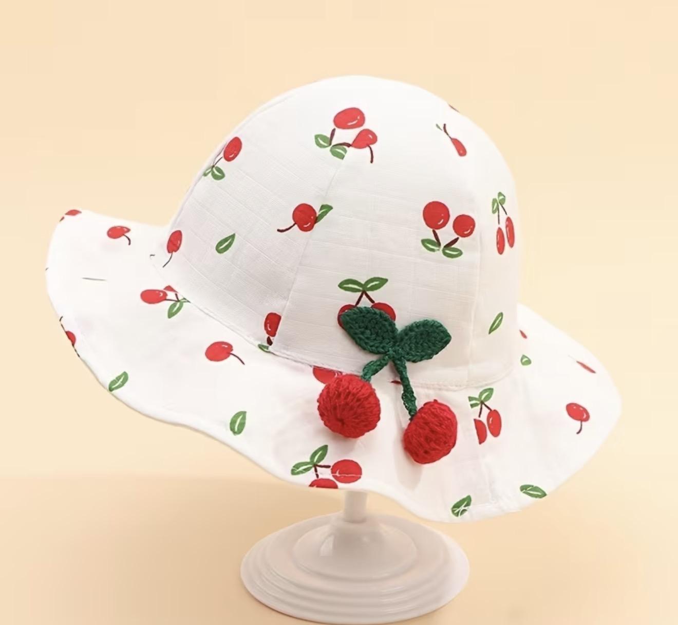 Muslin Baby Hat - Cherry