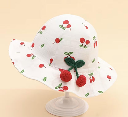 Muslin Baby Hat - Cherry