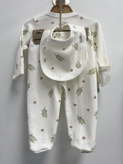 Baby Neutral Leaves Print Set