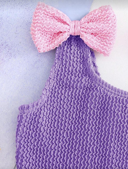 Purple Bow Swimsuit
